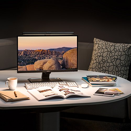 BenQ ScreenBar LED Monitor Light Bar - Auto-dimming, Adjustable Brightness and Color Temperature, No Screen Glare, Space-Saving, Eye-Care USB Monitor Lamp, Black - style: ScreenBar