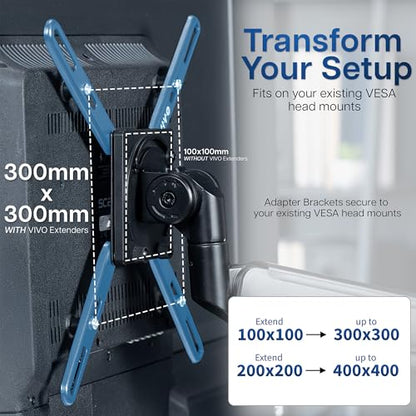 VIVO Black VESA Extension Adapter for 32-55 in TV Screens, MOUNT-AD400B - size: 200mm extension