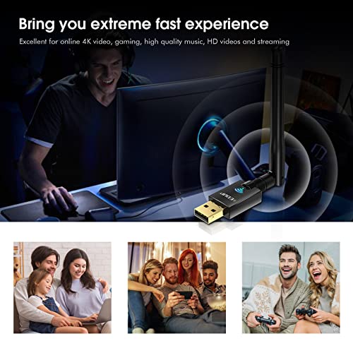 EDUP® USB WiFi Adapter AC600M for Desktop PC, Wireless USB Network Adapters