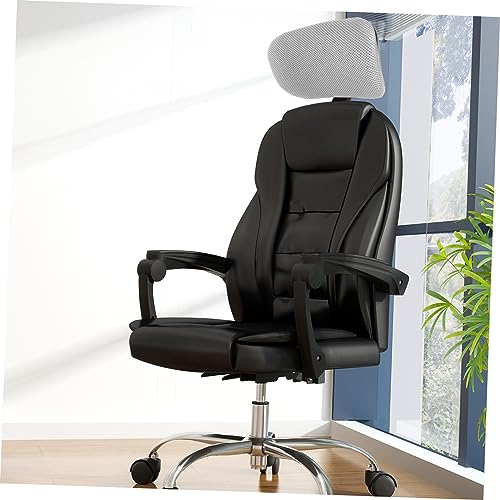 Computer Chair Head Pillow Easy Install Liftable Headrest for Office Chair Support - color: Black
