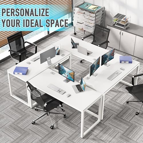 SHW 48-Inch Commercial-Grade Office Computer Desk, White - color: White, size: 48-Inch