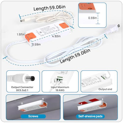 Under Cabinet Lighting Kit Plug in 21W 4000K Dimmable with Remote | Super Bright. 1 Remote Controls Multiple Light Kits Synchronously. For Kitchen Cabinet, Over Counter, Shelf. Cool White 4000K - color: Cool White 4000K