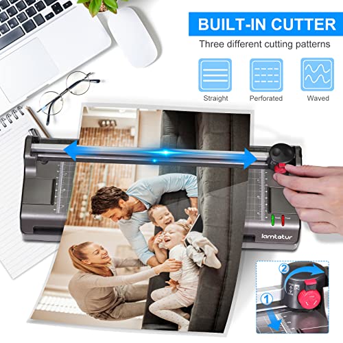 Lamtetur A3 Thermal Laminator Machine with 70 Letter Size Laminating Sheets | 11X17 Laminating Machine For Office Home School Teacher,13 inch Hot&Cold Lamination 3-5Mil With Paper Cutter,Corner Rounder