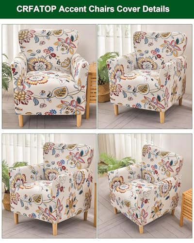 CRFATOP Accent Chair Cover, Stretch Armchair Slipcover for Living Room - color: Color A07