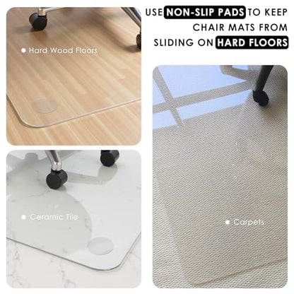 Kuyal 1/5" Thick Office Chair Mat, Heavy Duty Hard Computer Chair Mat | 36" x48", Under Desk Protector Carpeted Floors Mats, Easy Chair Movement, Can be Used on Carpet or Hard Floor, Ship Flat - size: 36" x 48" x 1/5" Rectangle