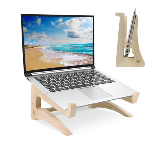 UI U & I Laptop Stand Riser, Portable and Adjustable Stand, for Notebook up to 13-17 Inch, Wood - size: big