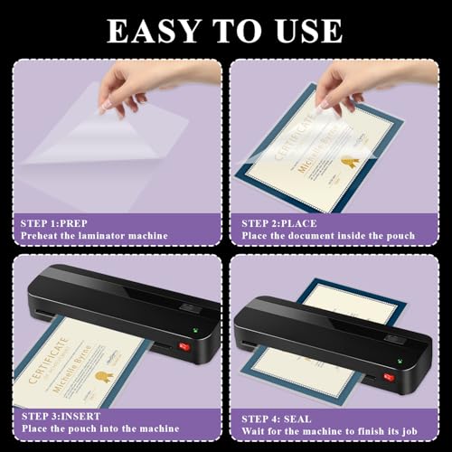 Laminating Sheets 8.5 x 11, 200 Pack Thermal Laminating Pouches 3 mil, Clear Thermal Laminating Plastic Paper Laminator Sheets, Clear Laminate Sheets Fits Letter Sized Paper (8.9 in. × 11.4 in.).