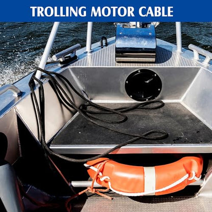 2 Rolls Total 120 in Cable Management Sleeve Trolling Motor Neoprene Sleeve