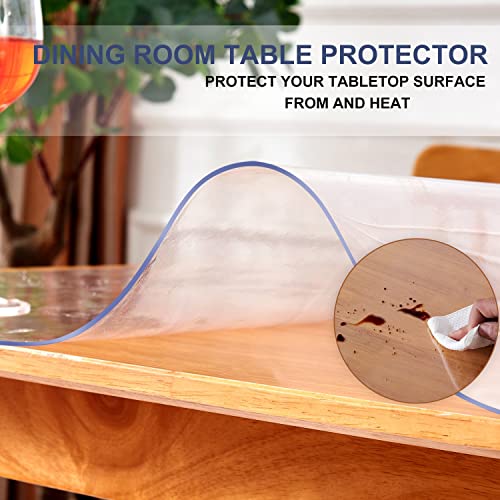 12x12 Inch Square Clear PVC Vinyl Tablecloth Protector - Glass, Metal, Wooden Table Tops - 1.5mm Thick - Waterproof, Wipeable - color: Clear 1.5mm, size: 12" x 12" (Square)