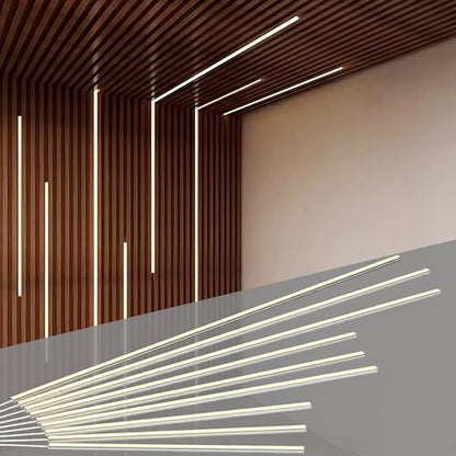 9-Lights LED Recessed Lighting Wall Panel Lights,Self-Adhesive Wood Slat Wall Panel Strip Light,4000K Touchable Switch Dimmable LED Aluminum Channel lamp,Under Cabinet Light(39in+31.5in+23.6in) - color: 9-Lights