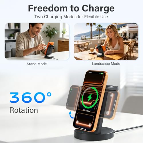 25W Magnetic Fast 3 in 1 Charging Station Wireless Charger Stand