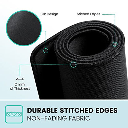 Perixx DX-1000M Waterproof Gaming Mouse Pad with Stitched Edge - Non-Slip Rubber Base Design for Laptop or Desktop Computer - M Size 9.84x8.27x0.08 Inches - size: 9.8L x 8.3W inches
