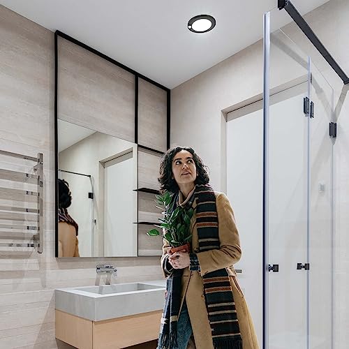 ZAGO LED 6" 120 Volts Closet Light Wired, PIR Motion Sensor Ceiling Disc Light, 15W, 1100 Lumens, CRI>80, 5CCT Daylight White for Closet, Laundry, Garage, Pantry, Wet Location, ETL, White, 2 Packs - color: White-5CCT-2Packs
