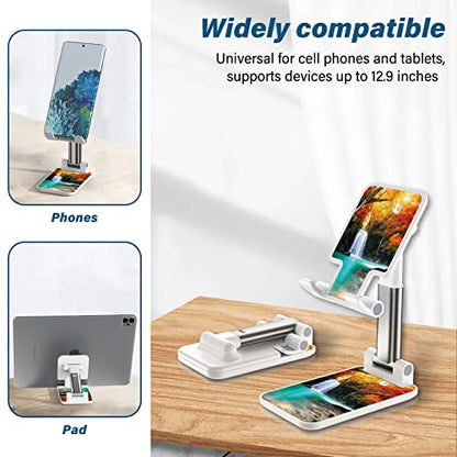 Maple Tree Foldable Phone Stand for Desk, Adjustable Angle View Holder for iPhone, Samsung & Other Smartphones - color: Maple Tree