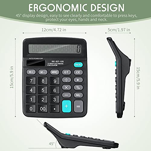 8 Pcs Calculator Desktop Bulk 12 Digits for Office School Home