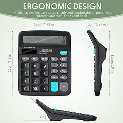 8 Pcs Calculator Desktop Bulk 12 Digits for Office School Home