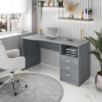 Techni Mobili 51 Inch Classic Computer Desk w/Drawers & Storage, Grey - color: Grey
