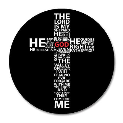 Smooffly Beautiful Design God Jesus Christ Christian Cross Round Mouse Pad - color: SM-28