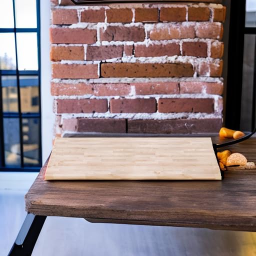 DuraSteel 30x60 Butcher Block Countertop - Maple Solid Wood Workbench for Kitchen, Restaurant, Cabinet, Desk Top, Wood Board, Large Counter Cutting Island Long, Bakery Worktable Dough - Table Top Only - size: 30 x 60 x 1.5 Inches