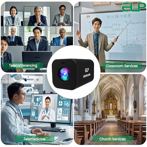 ELP 21X Zoom 4K 30fps USB Camera 1080P 60fps HDMI USB Webcam Autofocus Manual Focus PC Web Cam H.265 H.264 High Speed Web_Camera for Church Streaming Video Conference (21X Zoom) - style: 21X Zoom