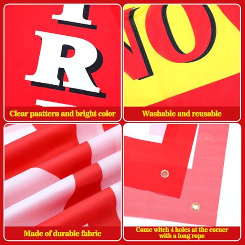 4 Pcs Feather Flag Set Include 2 Now Hiring Sign with Stake 7 ft