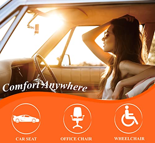 kingphenix Memory Foam Car Seat Cushion for Driver and Office Chair Comfort | 1.2-Inch-Thick Memory Foam Seat Pad, Soft, Breathable Fabric, Non-Slip Silicone Bottom for Long Drives and Office Use, Gray - color: Gray, size: 1 Front Seat Cushion