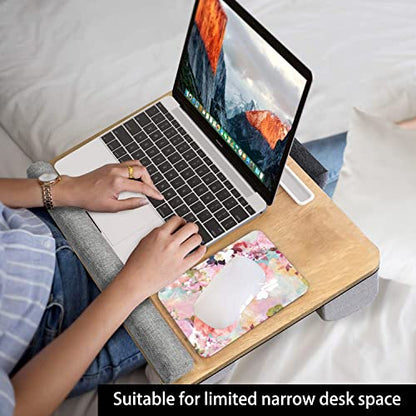 Small Mouse Pad 6 x 8 Inch, Audimi Mini Mouse Pad Thick for Laptop Wireless Mouse Home Office Travel, Portable & Washable (Flower) - color: Flower