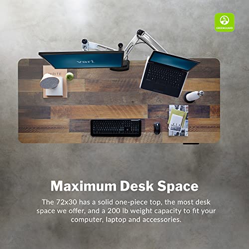 Vari Classic Electric Standing Desk – 72x30 – Reclaimed Wood/Slate - color: Reclaimed Wood / Slate Legs, size: 72 in x 30 in