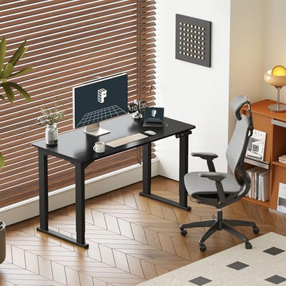 FLEXISPOT 4-Leg Standing Desk, 55"x28", Electric Height Adjustable, White - size: 55"x28"