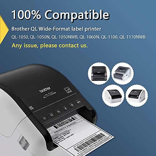 BETCKEY - Compatible Shipping Labels Replacement for Brother DK-1241 (4 in x 6 in), Use with Brother QL Label Printers [10 Rolls/2000 Labels]