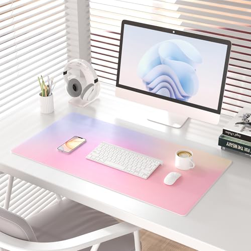 Colorful Star Large Mouse Pad Pink Aesthetic, 31.5 x 15.7 in - color: Dreamy Pink Gradient, size: 31.5" x 15.7"