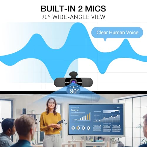 EMEET C960 Webcam with Tripod, 1080P Webcam with Mic, Adjustable Height | Desktop Tripod, C960 Web Camera with Privacy Cover, Plug & Play with Stand for Zoom/Skype/YouTube/FaceTime - style: 1080P Tripod