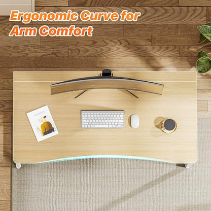 Huuger Folding Desk for Small Spaces, 39.4 Inch Foldable Computer Table - color: Oak, size: 18.9"D x 39.4"W