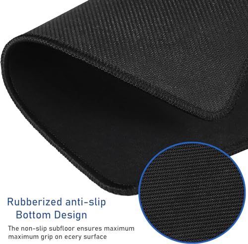 Large Mouse Pad, 31.5X11.8In Durable Non-Slip Natural Rubber Base Mousepad - color: Black, size: 31.5L x 11.8W inches