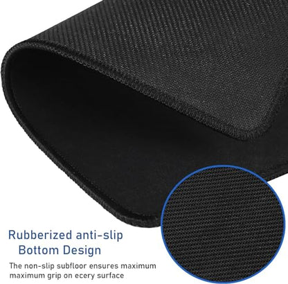 Gaming Mouse Pad, (35.4X15.7In) Large Desk Mouse Pad with Stitched Edges - color: Black, size: 35.4L x 15.7W inches