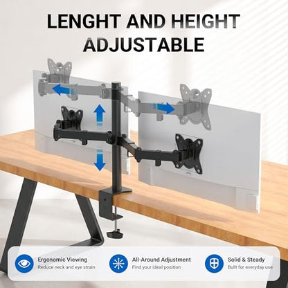 GRIFEMA Monitor Mount for 13-32 in, Dual Monitor Arm, Up to 19.8 Lbs Each - size: Dual Mount