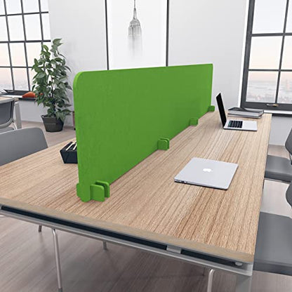 Freestanding Acoustic Desk Divider with Mount | Eco-Friendly Privacy Screen Panel | Noise Reducing Desk Partition | Tackboard Option & Easy to Install | Made from Recycled Plastic | Blue - 18" X71" - color: Blue, size: 18" X 71"