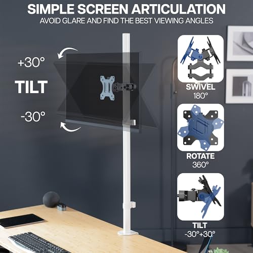 VIVO Black Pole Bracket Monitor Mount for 17-32 in Screen, MOUNT-POLE01