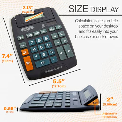 BAZIC Products 8-Digit Large Desktop Calculator, Tilt Display, 72-Case | adjustable tilt display and large keys for everyday math - size: 72-Pack