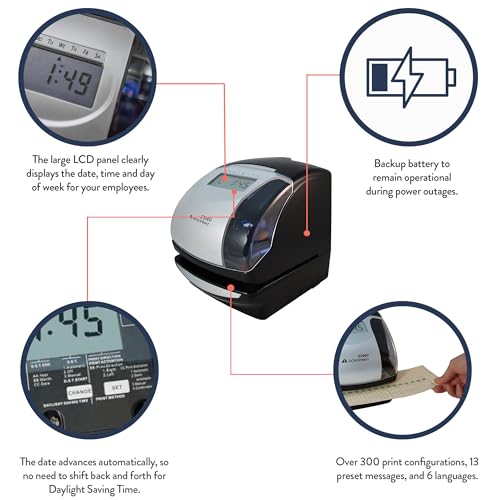 Acroprint ES900 Electronic Payroll Recorder/Time Stamp/Numbering Machine