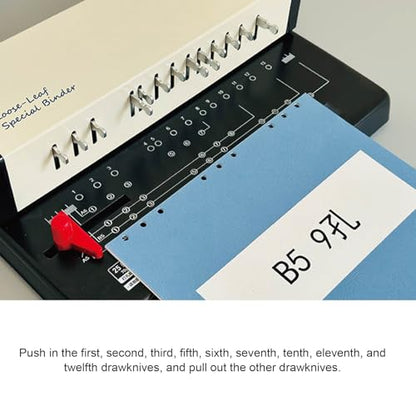 Book Binding Machine Manual Comb Binder with 13 Round Holes Multifunctional Wire Binder for A4 A5 A6 Paper Home Office Use Hardware Plastic