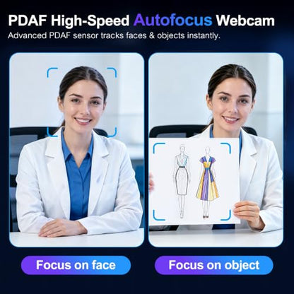 4K Webcam with Mics 1080P 60fps Streaming Web Cam for PC Laptop - color: Black