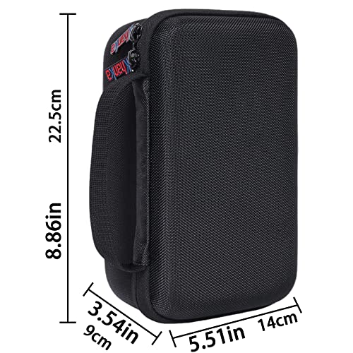 khanka Hard Case for Phomemo M221/M220/M110 Bluetooth Label Maker,Black | EVA Hard Shell, Mesh Pocket Accessory Storage, Impact Resistant Protection, Water Resistant Protection, Protective Case Only - color: Black