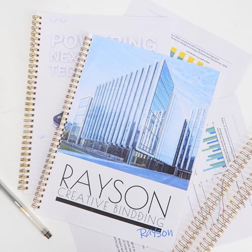 Rayson Wire Binding Spines, 3/8" 3:1 Pitch, 32-Loop Gold, 100 Pack | Binds up to 60 sheets; fits 3:1 pitch machines for reports, manuals and projects.