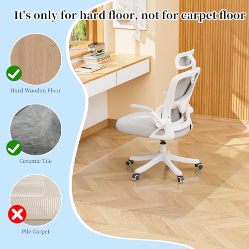 Tonaus Chair Mat for Hardwood Floor 30"×48"x0.07", Not for Carpet - size: 30" x 48"x 0.07" for Hard