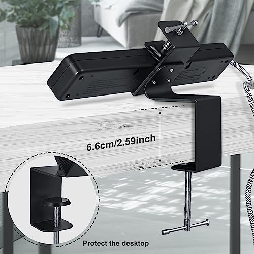 Desk Clamp for Power Strip - Removable Power Strip Holder for Desk Edge - Sturdy Table Clamp - Desk Mount for Power Strip - Fits 1.96" to 2.55" Width - Black - size: Medium