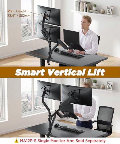 ULTRARM Extra-Tall Extension Arm Accessory for MA12P-S Do Not Use Alone - size: Extension Monitor Arm
