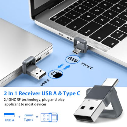 Presentation Clicker with Air Mouse, RF 2.4GHz PowerPoint Clicker for PPT