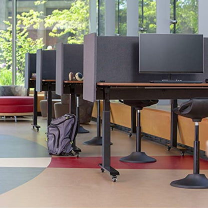 Stand Up Desk Store ReFocus Clamp-on Acoustic Desk Divider Privacy Panel that Reduces Noise and Visual Distractions (Ash Gray, 23.6" x 23.6") - color: Ash Gray, size: 24" X 24"