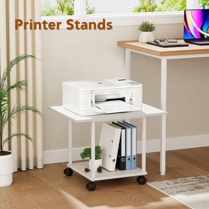 BEWISHOME 2-Tier Industrial Mobile Printer Stand